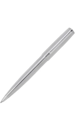 Chrome ballpoint pen with tonal logo