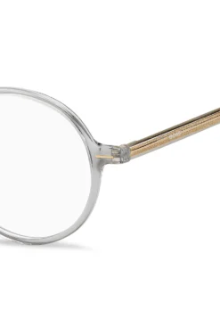 Clear-acetate optical frames with striped metal core wire