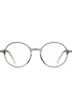 Clear-acetate optical frames with striped metal core wire