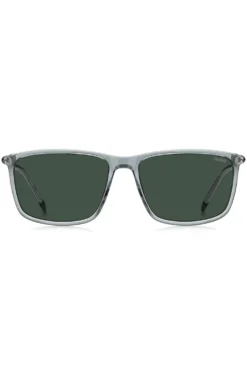Clear-acetate sunglasses with tubular temples