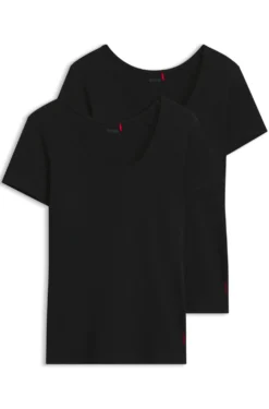 Contrast-logo underwear top in stretch cotton