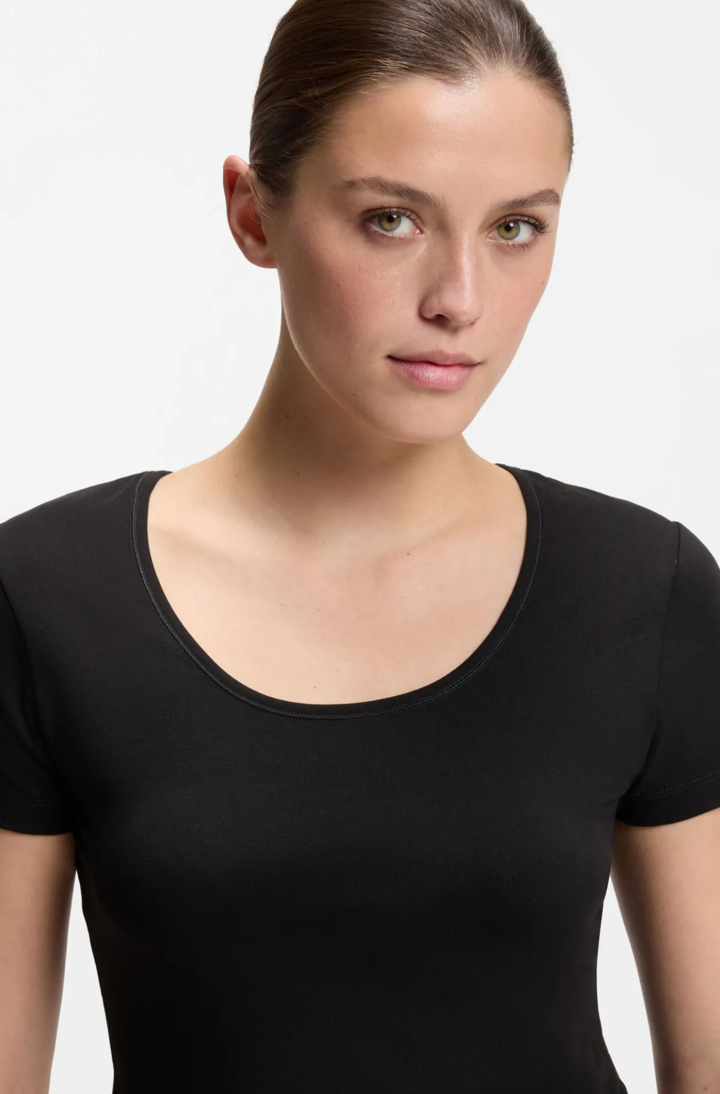 Contrast-logo underwear top in stretch cotton