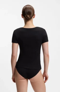 Contrast-logo underwear top in stretch cotton