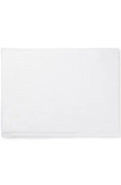 Cotton bath mat with contrast embroidered logo
