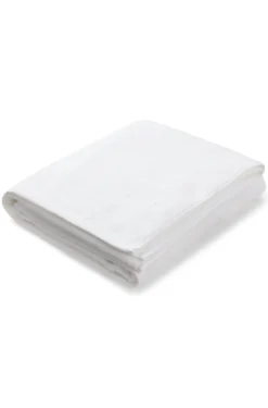 Cotton bath sheet with contrast embroidered logo