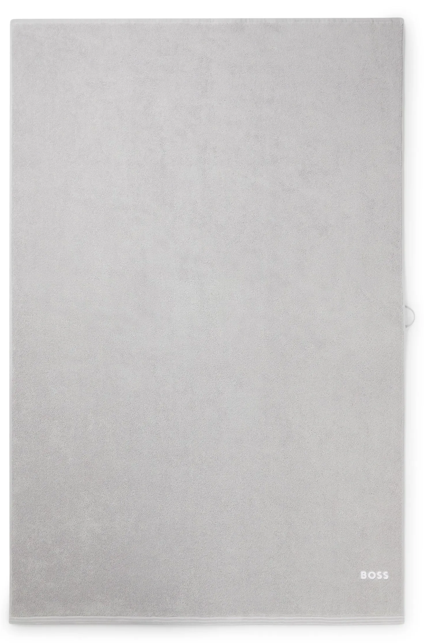 Cotton bath sheet with contrast embroidered logo