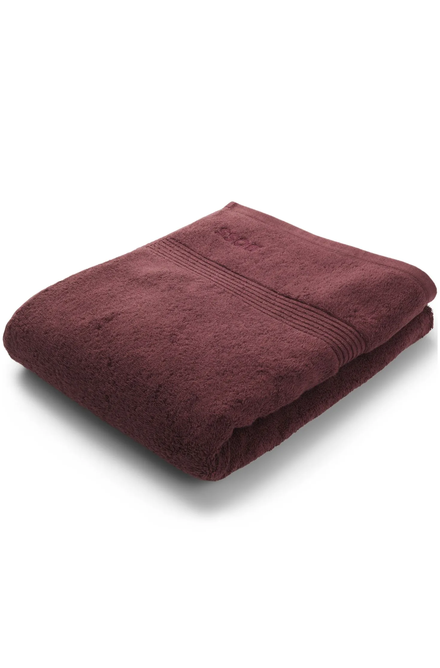 Cotton bath sheet with embroidered logo