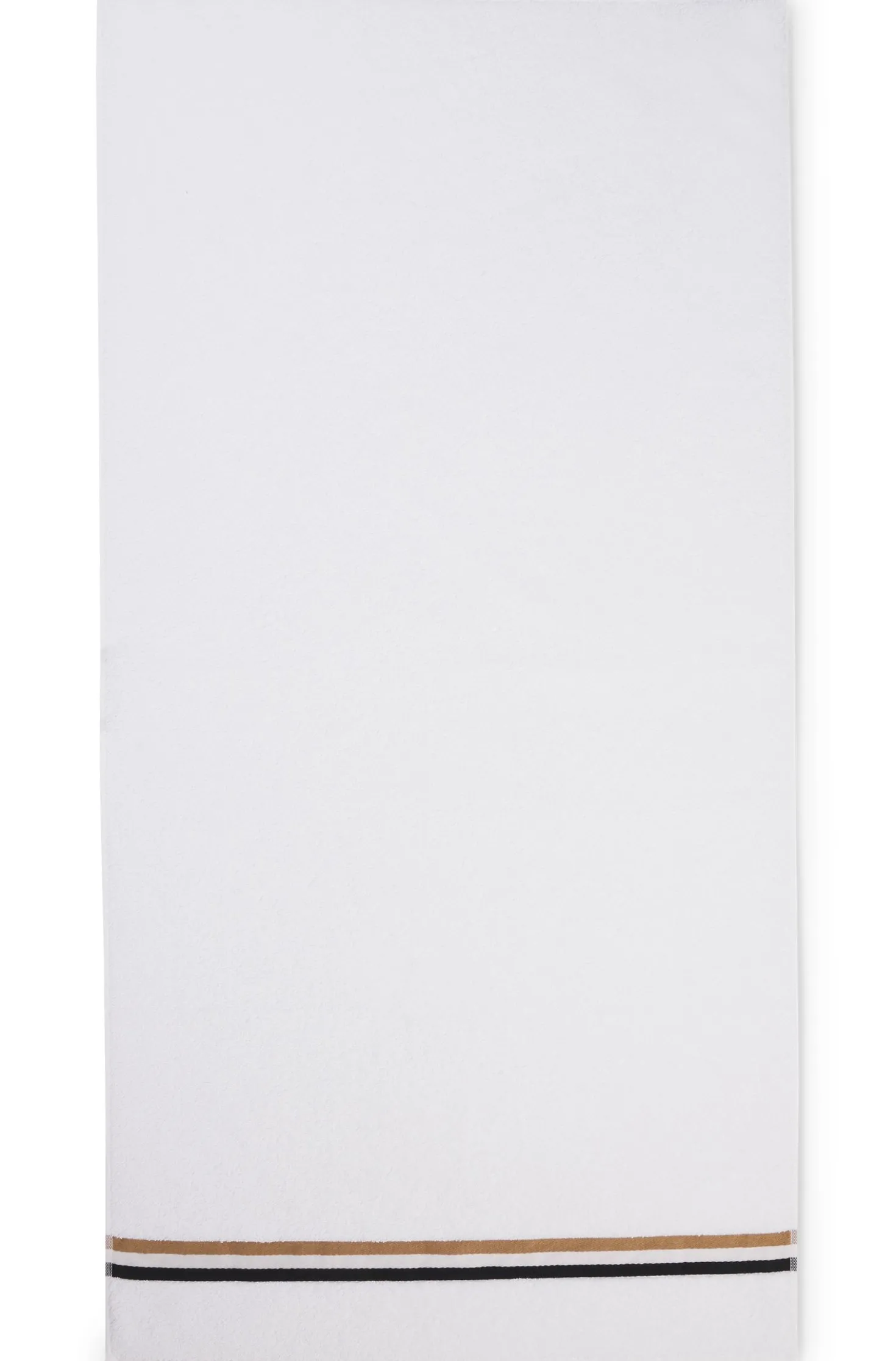Cotton bath sheet with signature stripe