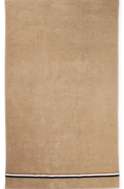 Cotton bath sheet with signature stripe
