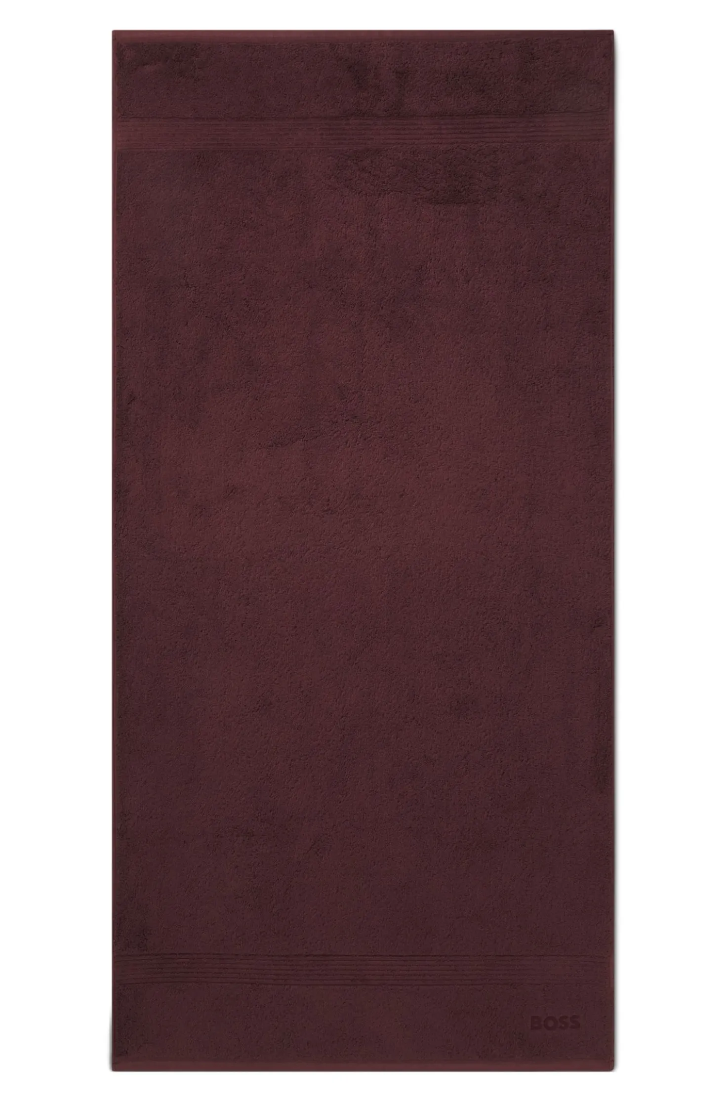 Cotton bath towel with tonal embroidered logo