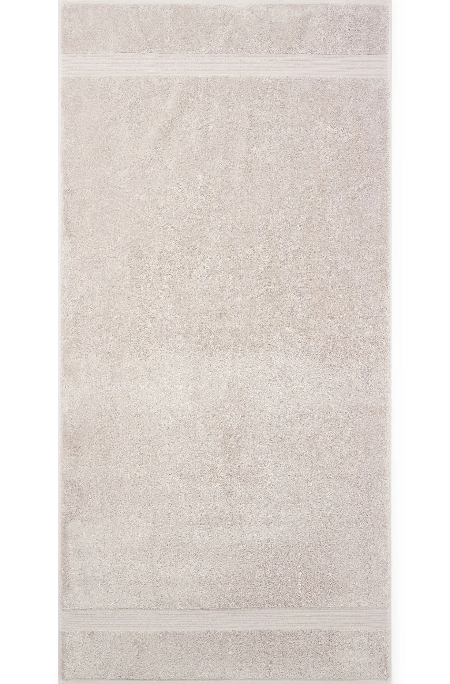 Cotton bath towel with tonal embroidered logo