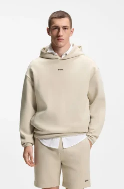 Cotton-blend hoodie with reflective graphic