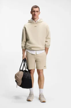 Cotton-blend hoodie with reflective graphic