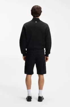 Cotton-blend jacket with broderie stripes