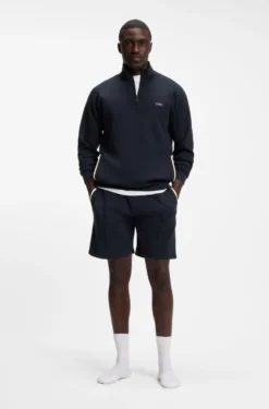 Cotton-blend jacket with metallic logo