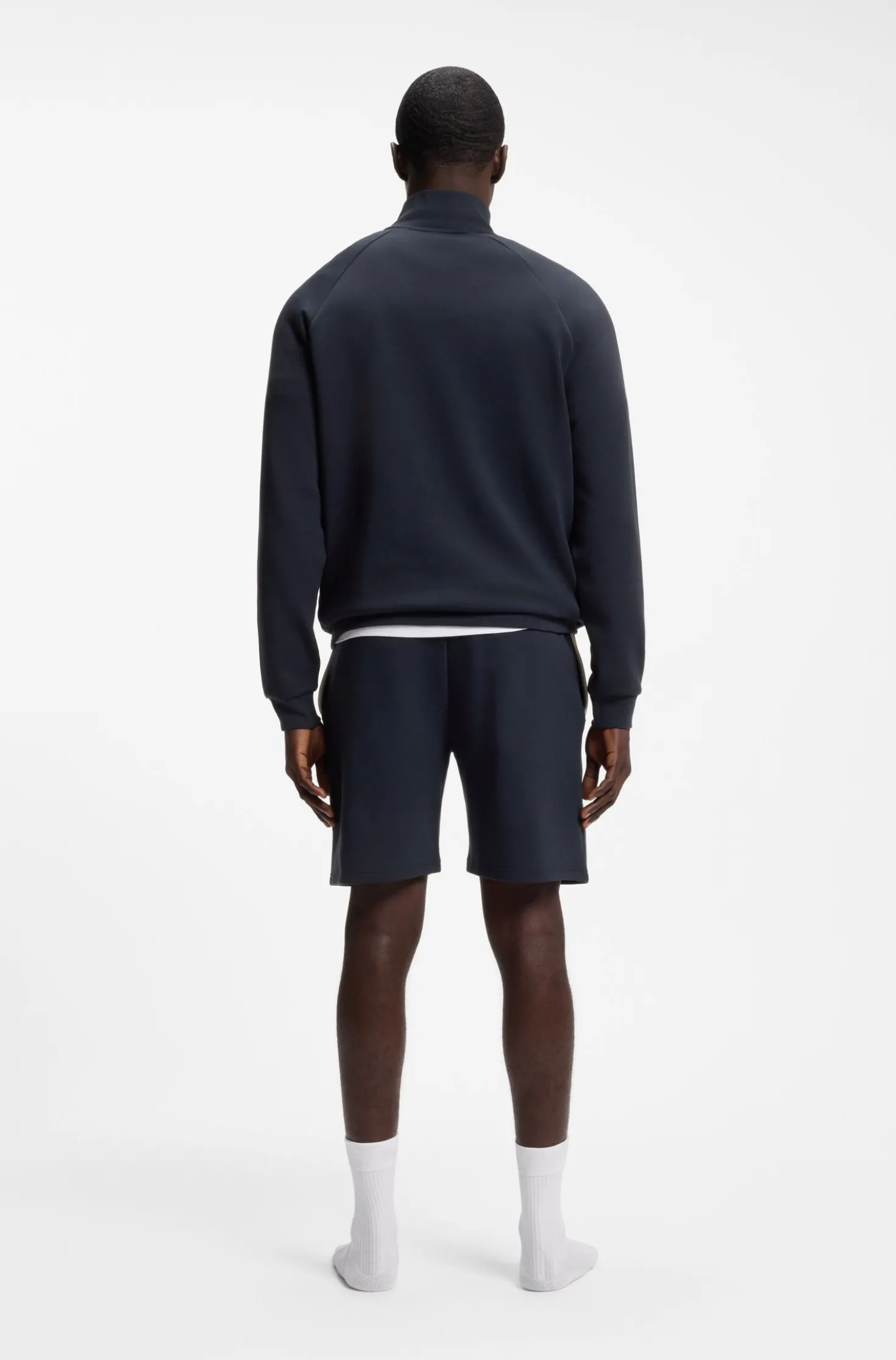 Cotton-blend jacket with metallic logo