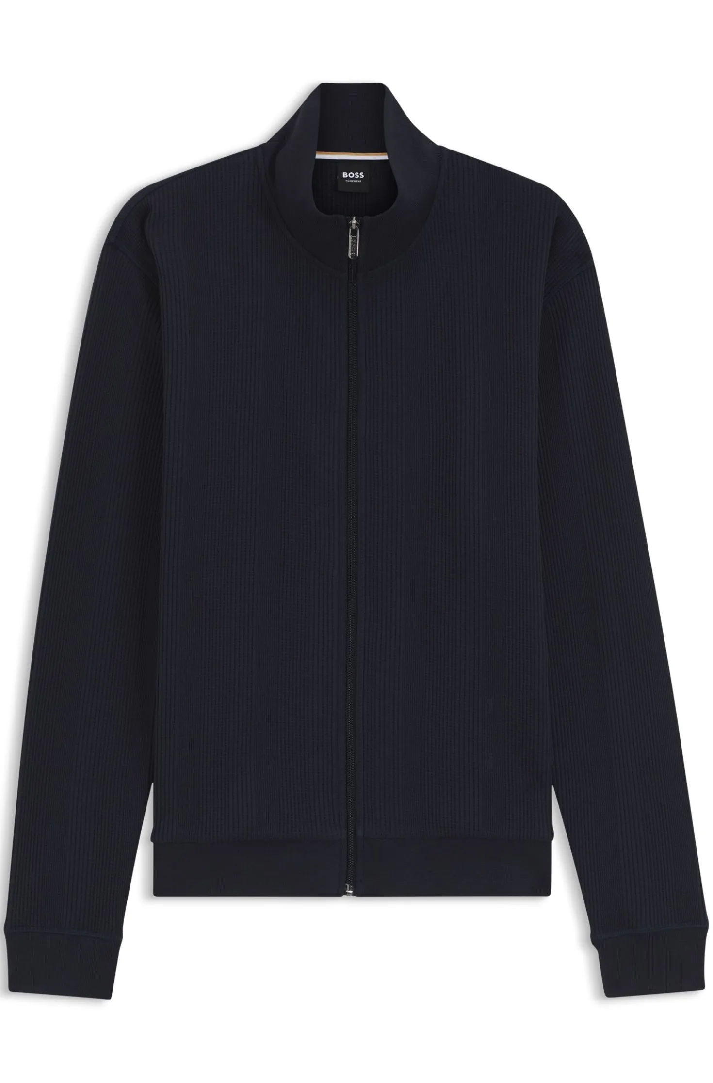Cotton-blend jacket with waffle structure