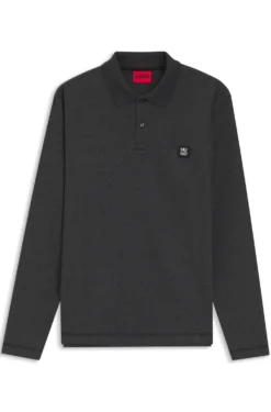 Cotton-blend polo shirt with stacked logo
