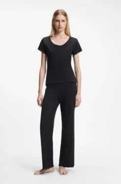 Cotton-blend pyjama bottoms in waffle jersey
