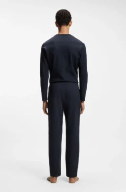 Cotton-blend pyjama bottoms with embroidered logo