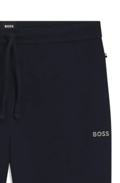 Cotton-blend pyjama bottoms with embroidered logo