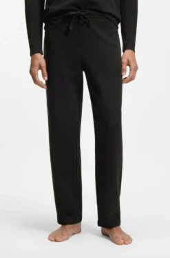 Cotton-blend pyjama bottoms with embroidered logo