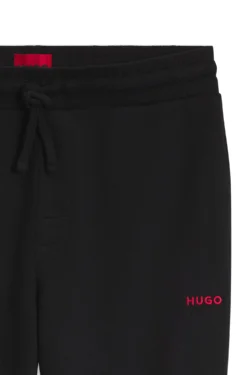Cotton-blend pyjama bottoms with embroidered logo