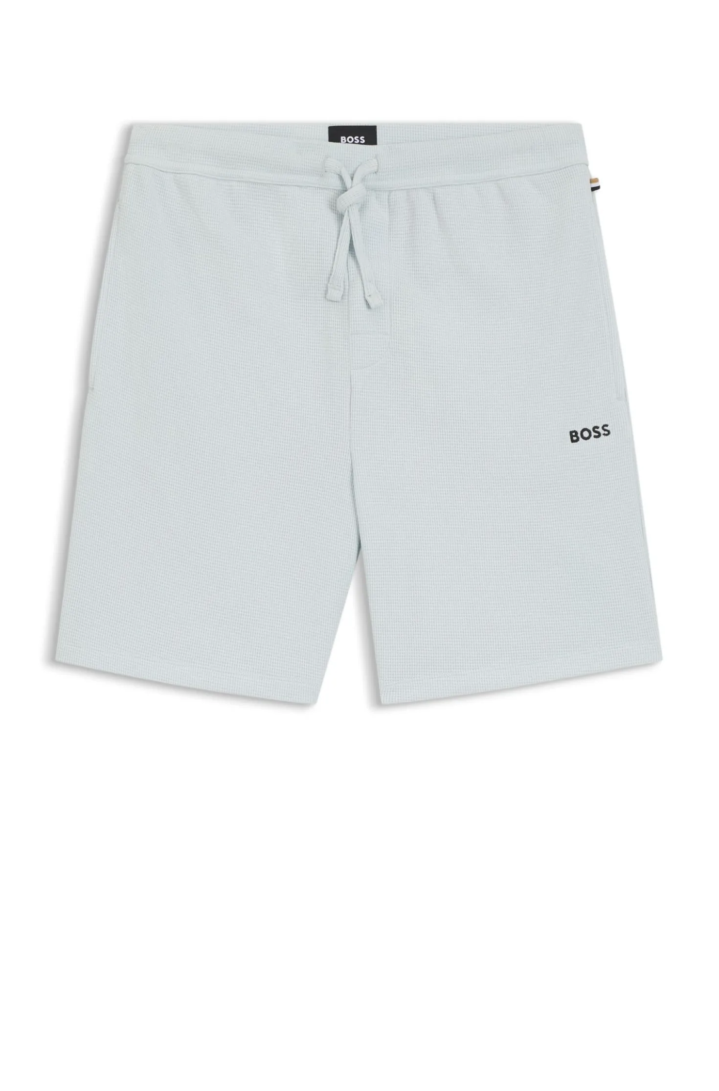 Cotton-blend pyjama shorts with embroidered logo