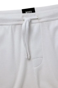 Cotton-blend pyjama shorts with embroidered logo