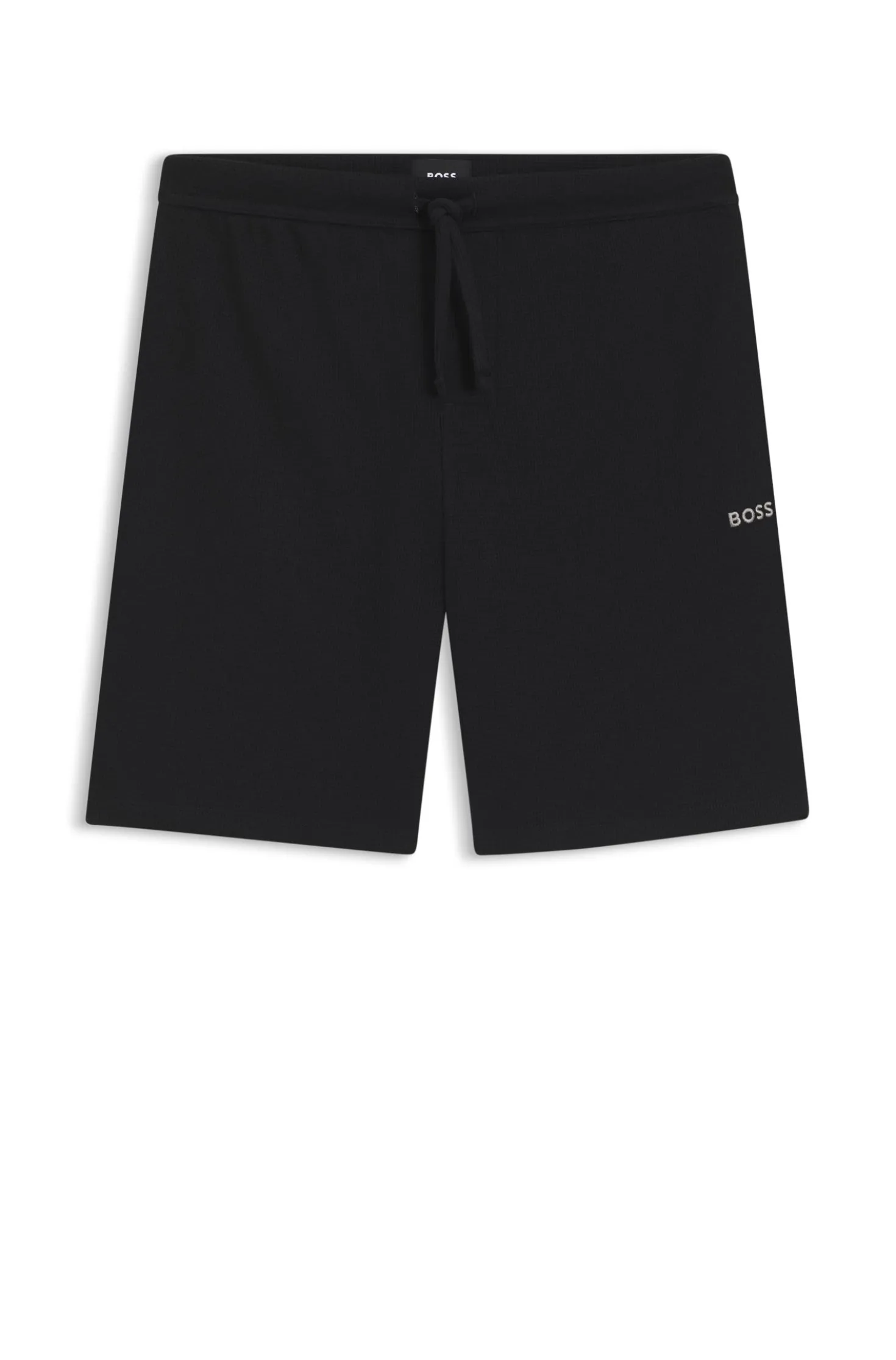 Cotton-blend pyjama shorts with embroidered logo