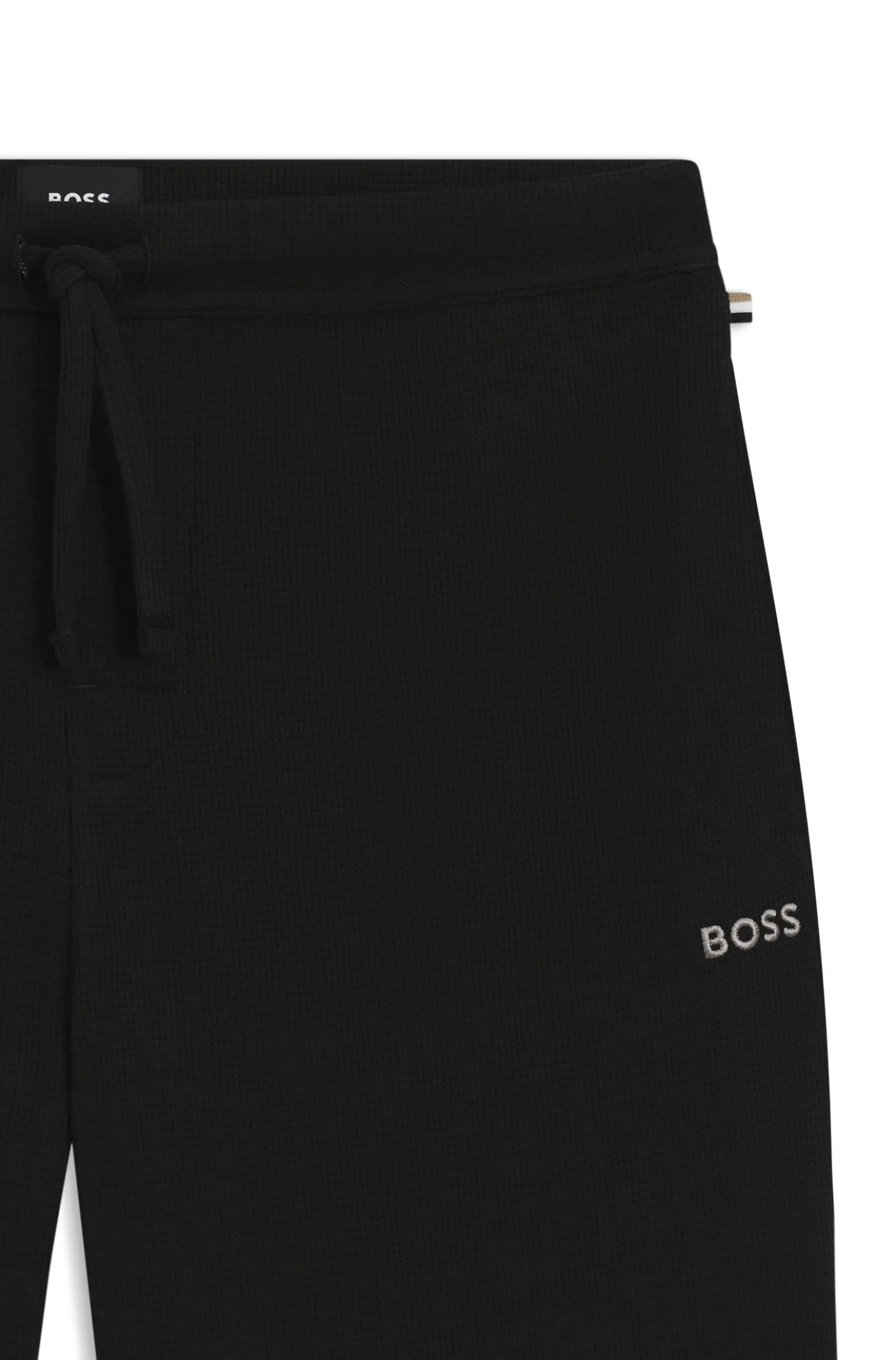 Cotton-blend pyjama shorts with embroidered logo