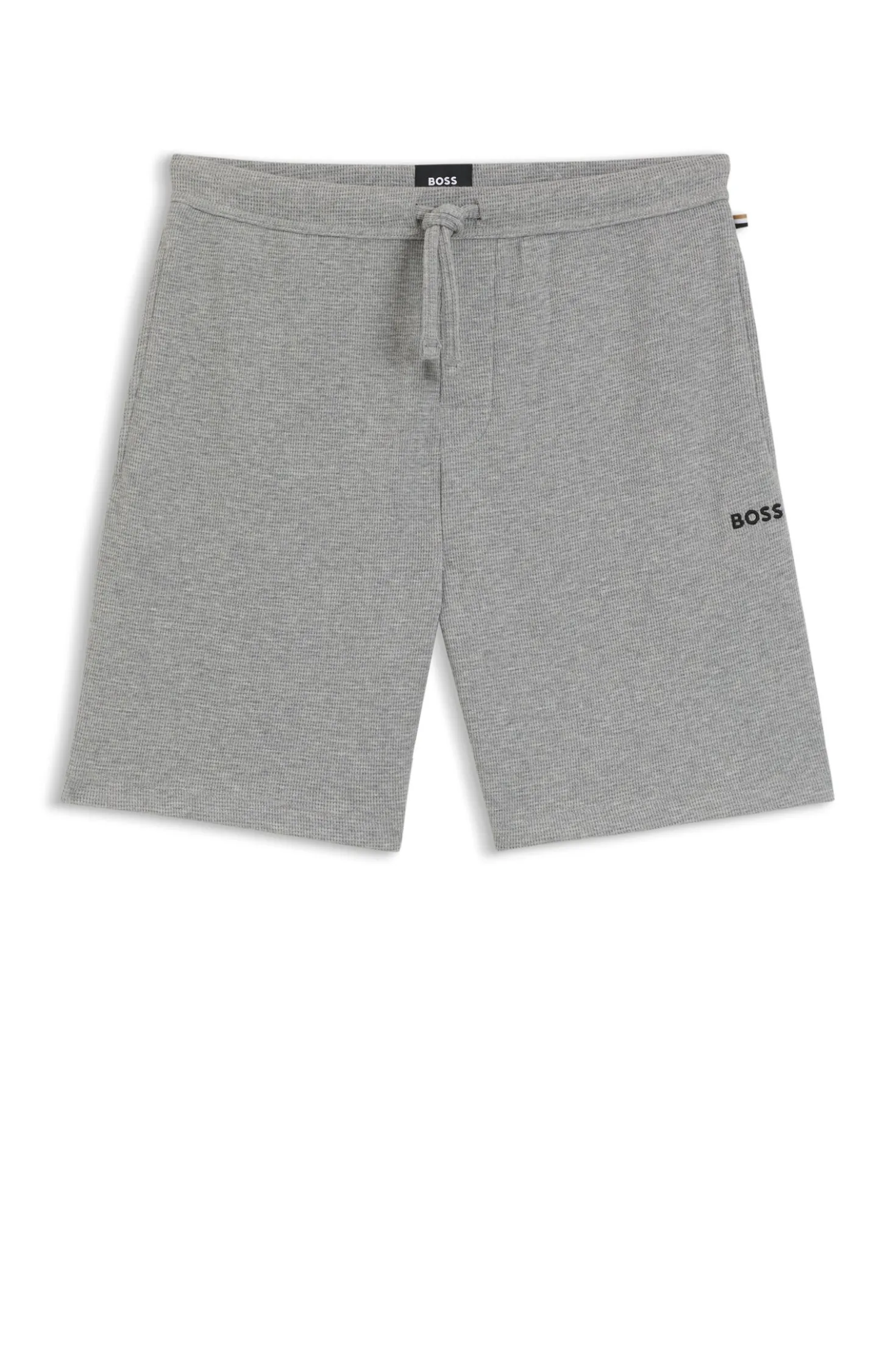Cotton-blend pyjama shorts with embroidered logo