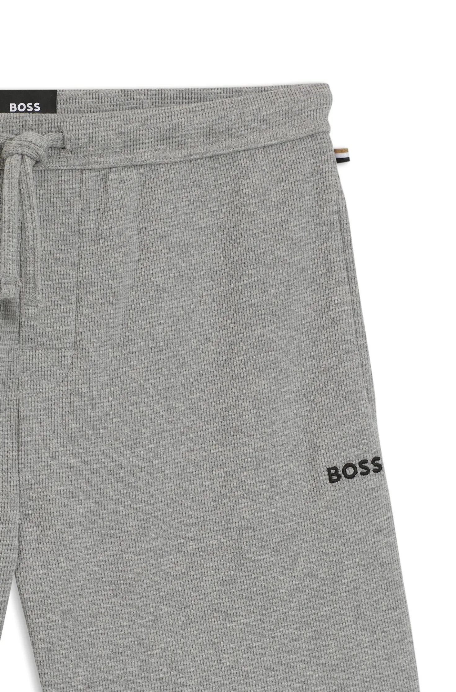 Cotton-blend pyjama shorts with embroidered logo