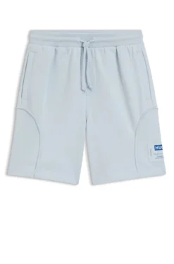Cotton-blend shorts with logo label