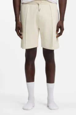 Cotton-blend shorts with metallic logo