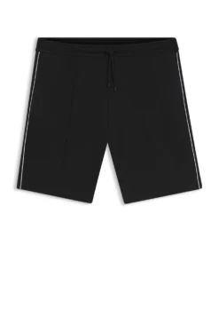 Cotton-blend shorts with piped trims