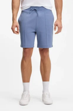 Cotton-blend shorts with piped trims
