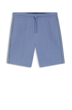 Cotton-blend shorts with piped trims