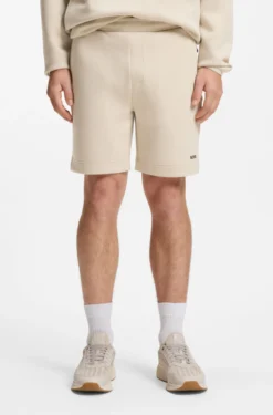Cotton-blend shorts with reflective graphic