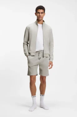 Cotton-blend shorts with waffle structure