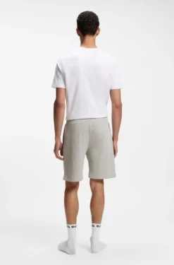 Cotton-blend shorts with waffle structure