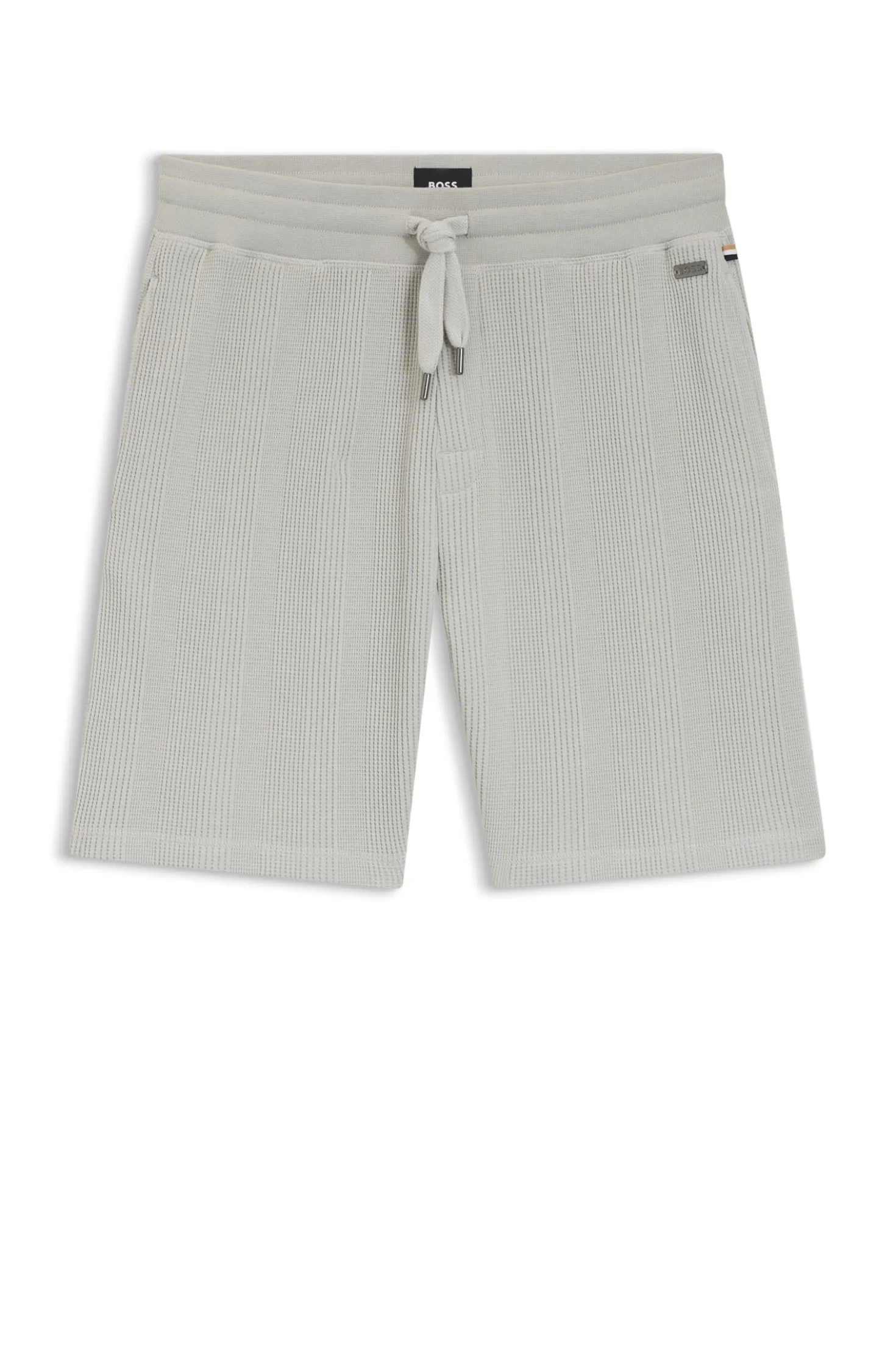 Cotton-blend shorts with waffle structure