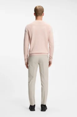 Cotton-blend sweater with bodymapping structure