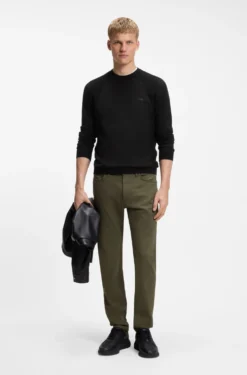 Cotton-blend sweater with bodymapping structure