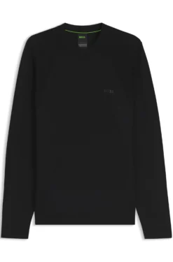 Cotton-blend sweater with bodymapping structure