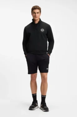 Cotton-blend sweatshirt with tennis artwork