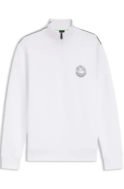 Cotton-blend sweatshirt with tennis artwork
