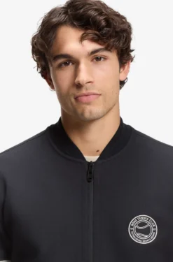 Cotton-blend sweatshirt with tennis-themed logo