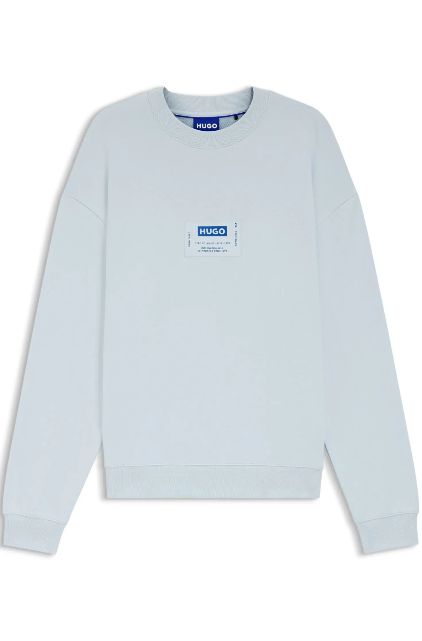 Cotton-blend sweatshirt with logo label
