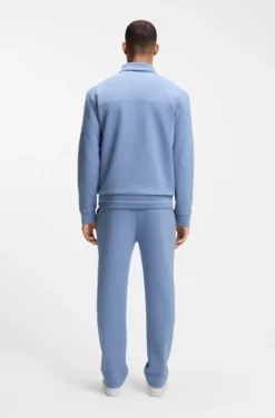 Cotton-blend sweatshirt with embroidered logo